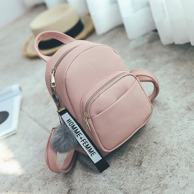 Fashion Leather Mini Backpack