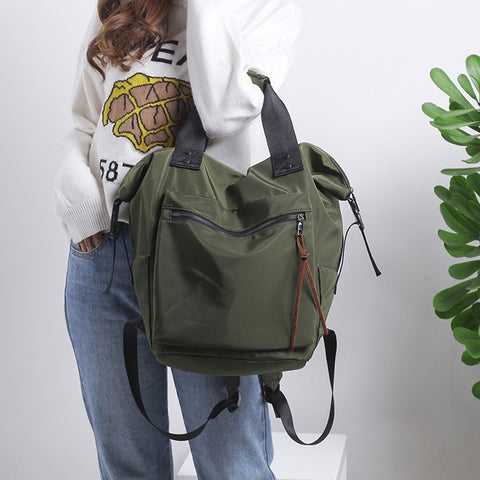 Drawstring  Leather Backpack
