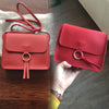 Contrast Color Leather  Bags